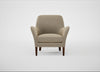 Wallis Armchair Boucle Velvet Rocky / Walnut Stained
