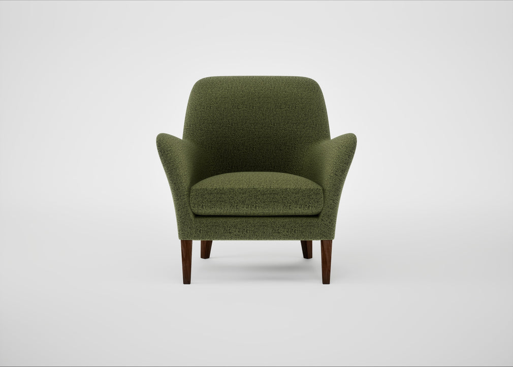Wallis Armchair Boucle Velvet Wilder / Walnut Stained