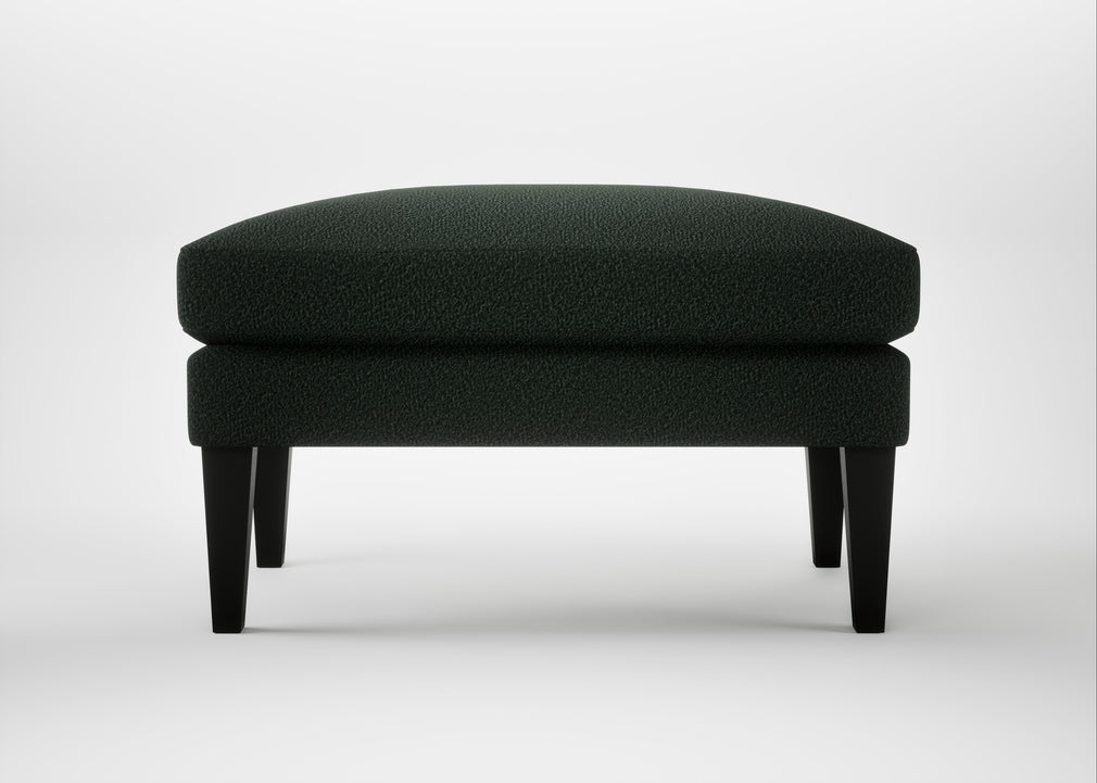 Wallis Ottoman Boucle Fern / Black