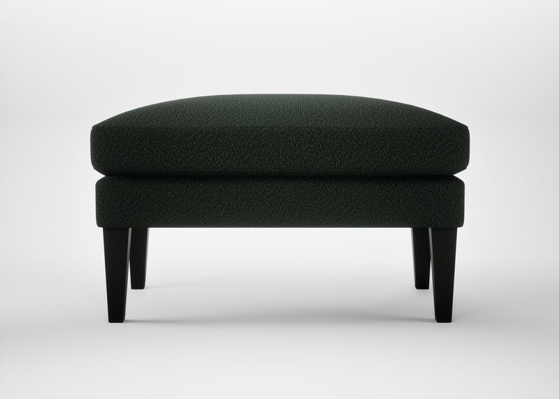Wallis Ottoman Boucle Fern / Black