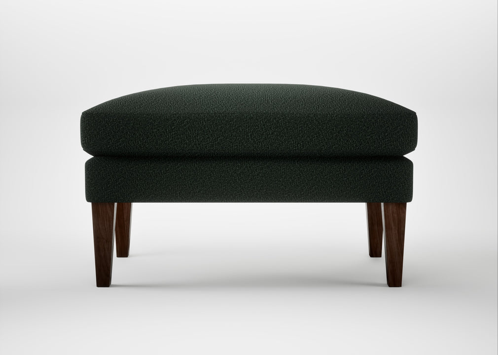 Wallis Ottoman Boucle Fern / Walnut Stained