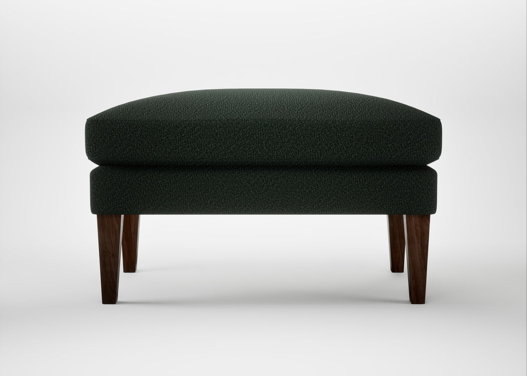 Wallis Ottoman Boucle Fern / Walnut Stained