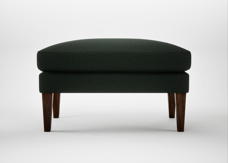 Wallis Ottoman Boucle Fern / Walnut Stained