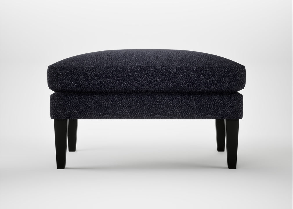 Wallis Ottoman Boucle Indigo / Black