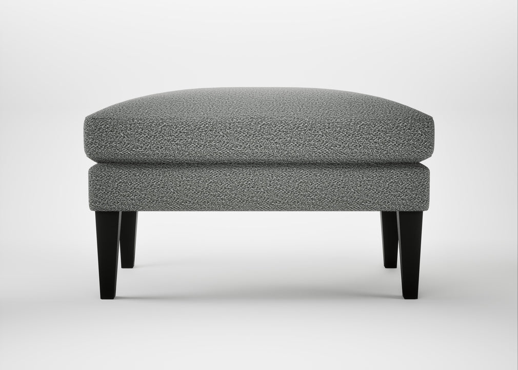 Wallis Ottoman Boucle Steel / Black