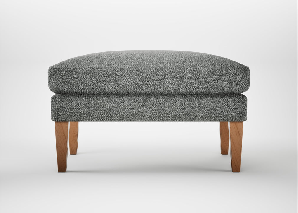 Wallis Ottoman Boucle Steel / Natural