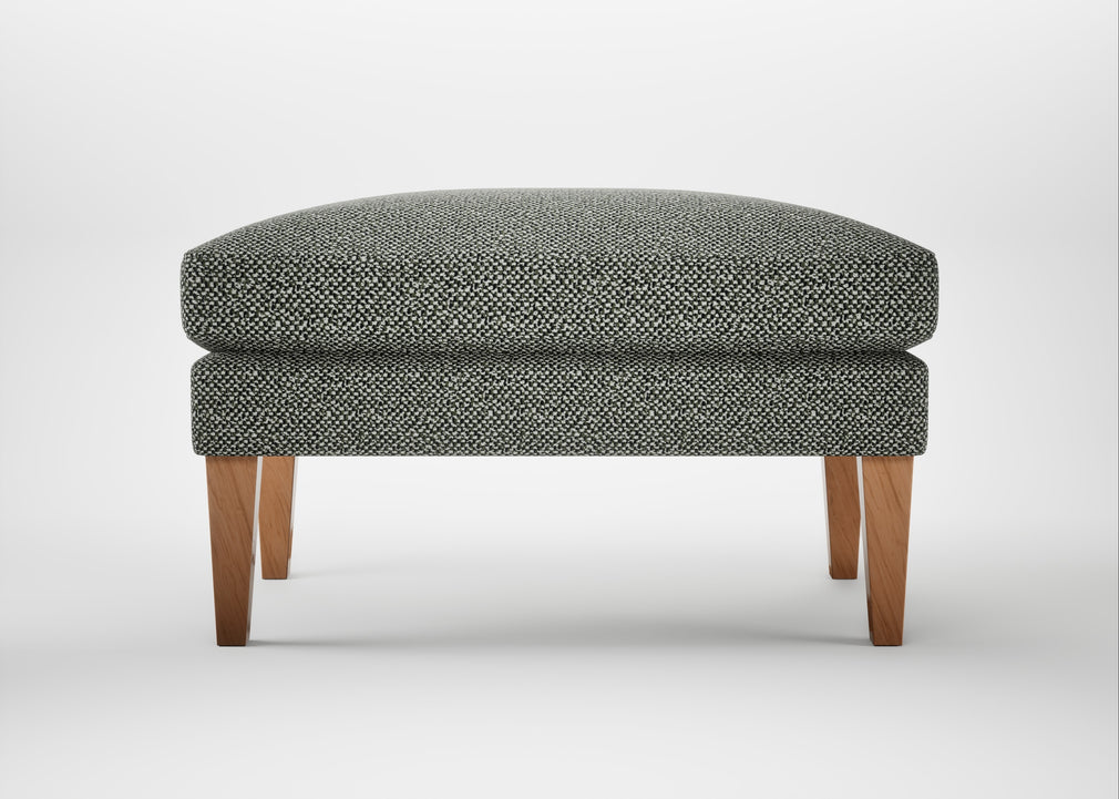 Wallis Ottoman Boucle Tweed Lapis / Natural