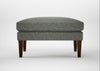 Wallis Ottoman Boucle Tweed Lapis / Walnut Stained