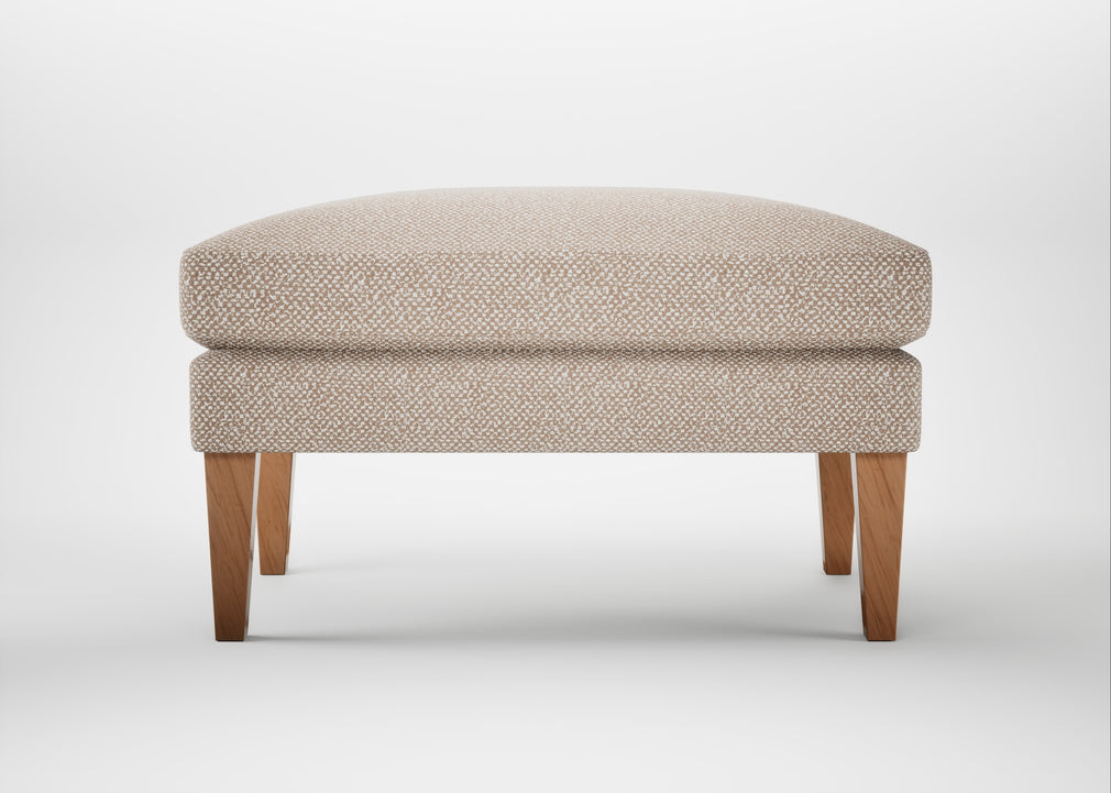 Wallis Ottoman Boucle Tweed Pearl / Natural