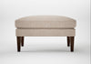 Wallis Ottoman Boucle Tweed Pearl / Walnut Stained