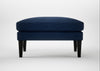 Wallis Ottoman Broad Weave Lagoon / Black