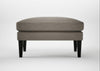 Wallis Ottoman Broad Weave Pebble / Black
