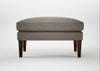 Wallis Ottoman Broad Weave Pebble / Walnut Stained
