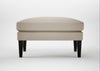 Wallis Ottoman Broad Weave Putty / Black
