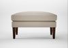 Wallis Ottoman Broad Weave Putty / Walnut Stained