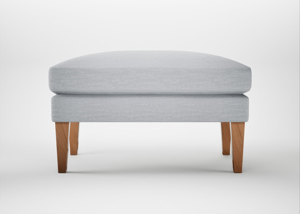 Wallis Ottoman Broad Weave Tin / Natural