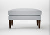 Wallis Ottoman Broad Weave Tin / Walnut Stained