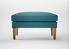 Wallis Ottoman Brushed Cotton Cadet / Natural