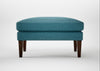 Wallis Ottoman Brushed Cotton Cadet / Walnut Stained