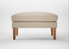Wallis Ottoman Brushed Cotton Oat / Walnut Stained