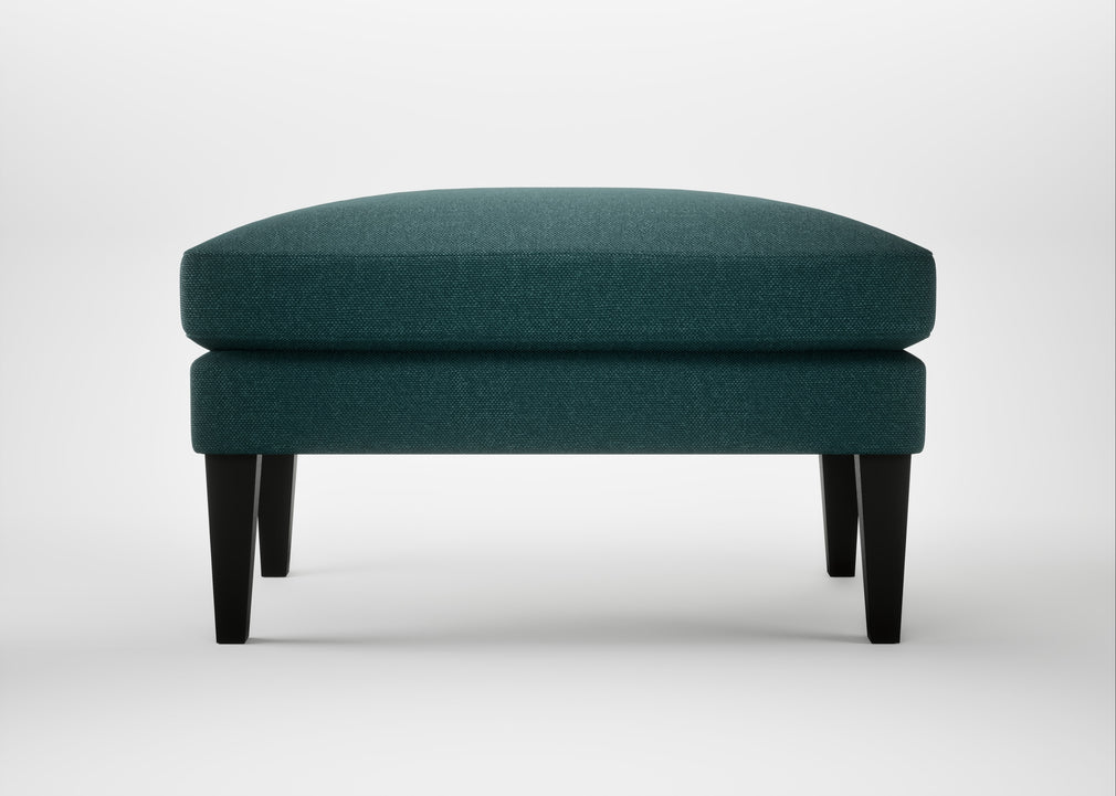 Wallis Ottoman Brushed Cotton Pine / Black