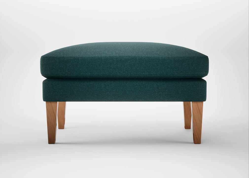Wallis Ottoman Brushed Cotton Pine / Natural