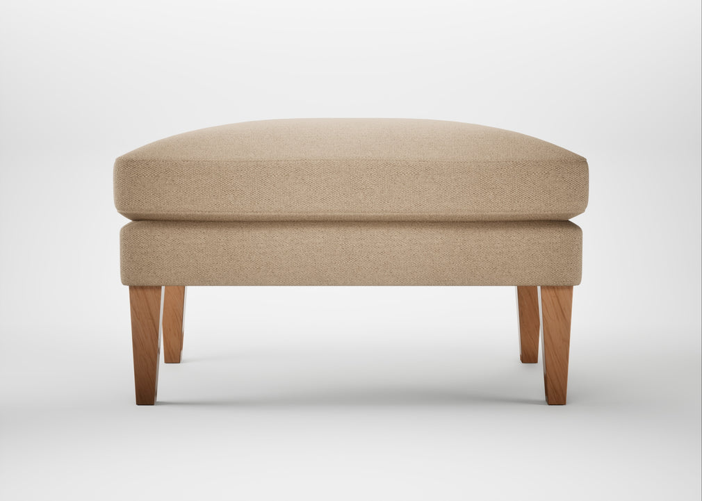 Wallis Ottoman Capelo Linen-Cotton Bamboo / Natural