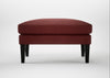 Wallis Ottoman Capelo Linen-Cotton Etruscan Red / Black