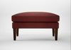 Wallis Ottoman Capelo Linen-Cotton Etruscan Red / Walnut Stained