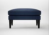 Wallis Ottoman Capelo Linen-Cotton Inkspot / Black