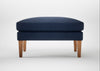 Wallis Ottoman Capelo Linen-Cotton Inkspot / Natural