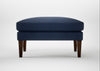 Wallis Ottoman Capelo Linen-Cotton Inkspot / Walnut Stained