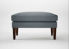 Wallis Ottoman Capelo Linen-Cotton Mineral / Walnut Stained