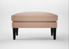 Wallis Ottoman Capelo Linen-Cotton Rosedale / Black