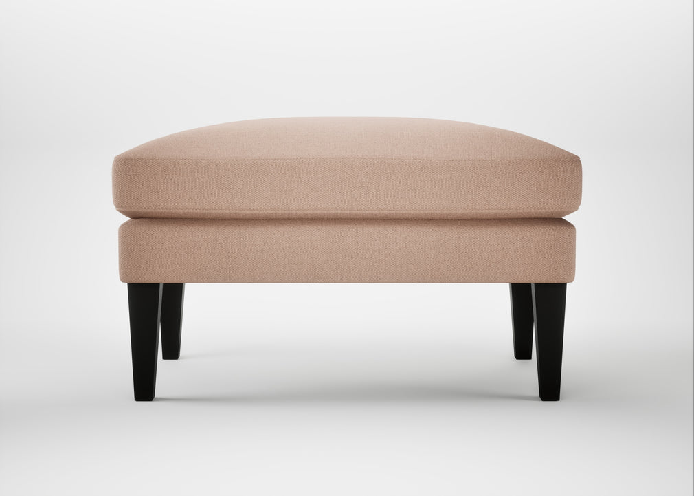 Wallis Ottoman Capelo Linen-Cotton Rosedale / Black