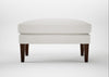 Wallis Ottoman Capelo Linen-Cotton Sea Salt / Walnut Stained