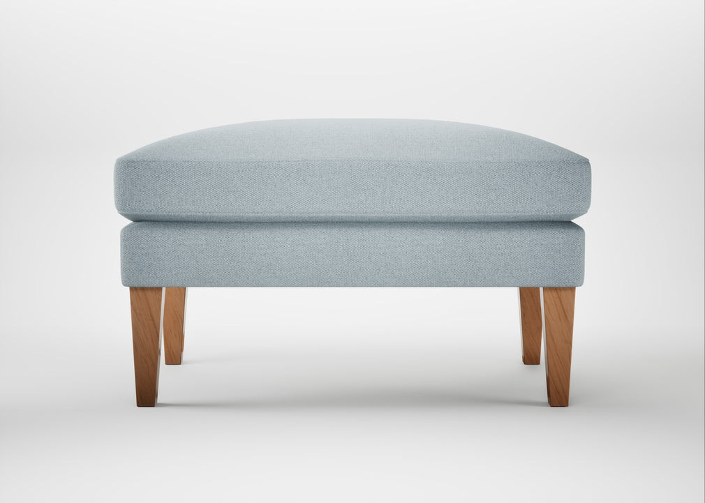 Wallis Ottoman Capelo Linen-Cotton Sea Shanty / Natural