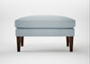Wallis Ottoman Capelo Linen-Cotton Sea Shanty / Walnut Stained