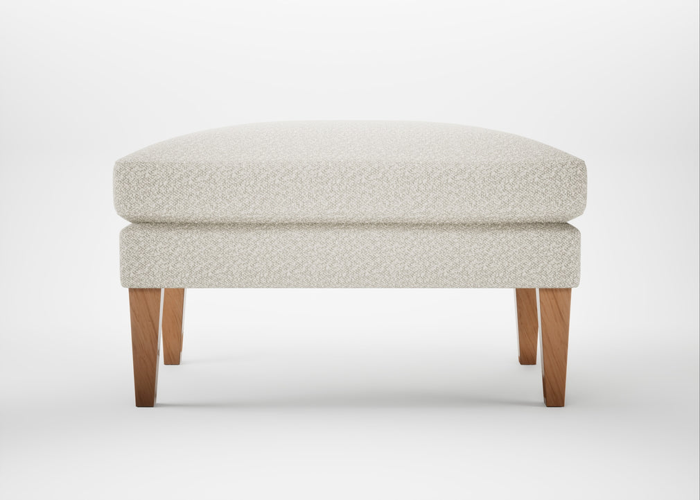 Wallis Ottoman Chunky Boucle Ecru / Natural