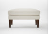 Wallis Ottoman Chunky Boucle Ecru / Walnut Stained