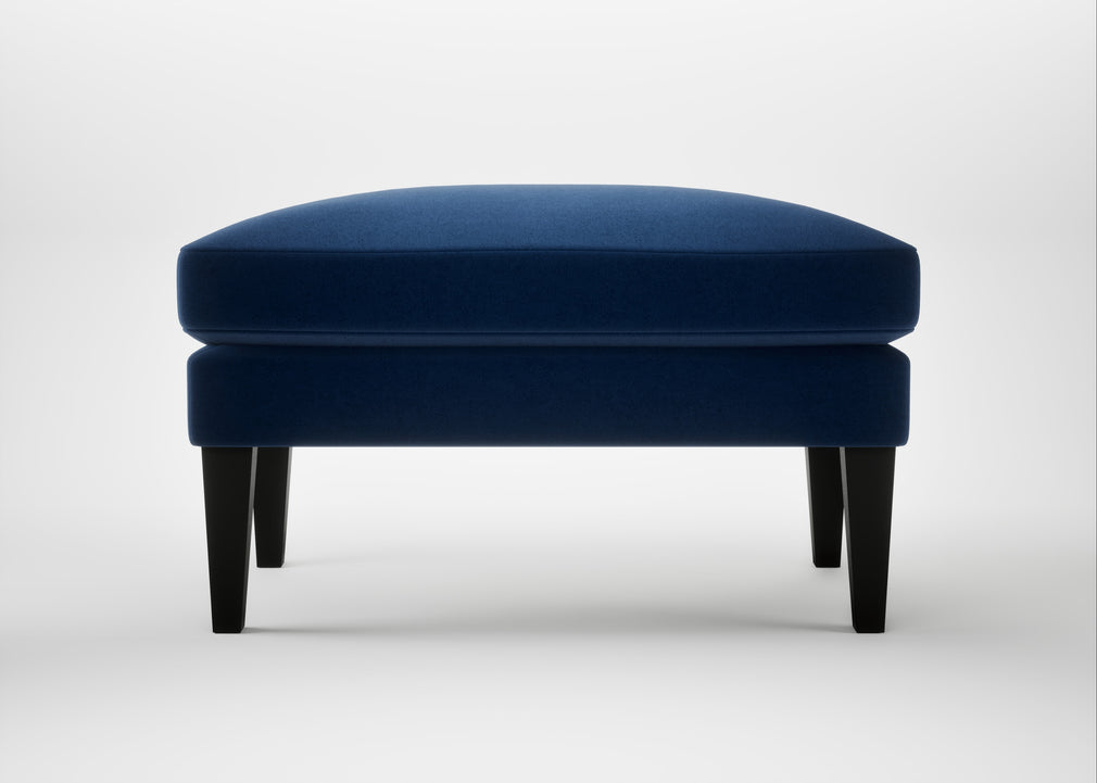 Wallis Ottoman Velvet Midnight / Black