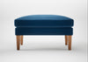 Wallis Ottoman Velvet Petrol / Natural