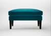 Wallis Ottoman Velvet Teal / Black