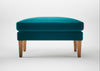 Wallis Ottoman Velvet Teal / Natural