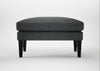 Wallis Ottoman Melton Wool Granite / Black