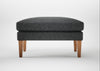 Wallis Ottoman Melton Wool Granite / Natural