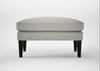 Wallis Ottoman Melton Wool Limestone / Black