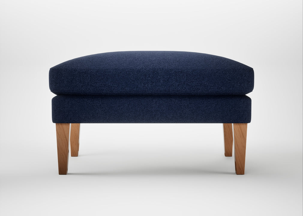 Wallis Ottoman Melton Wool New Navy / Natural