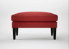 Wallis Ottoman Melton Wool Red Oxide / Black