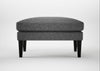 Wallis Ottoman Melton Wool Shale / Black